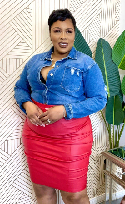 Pride | Leather Pencil Skirt