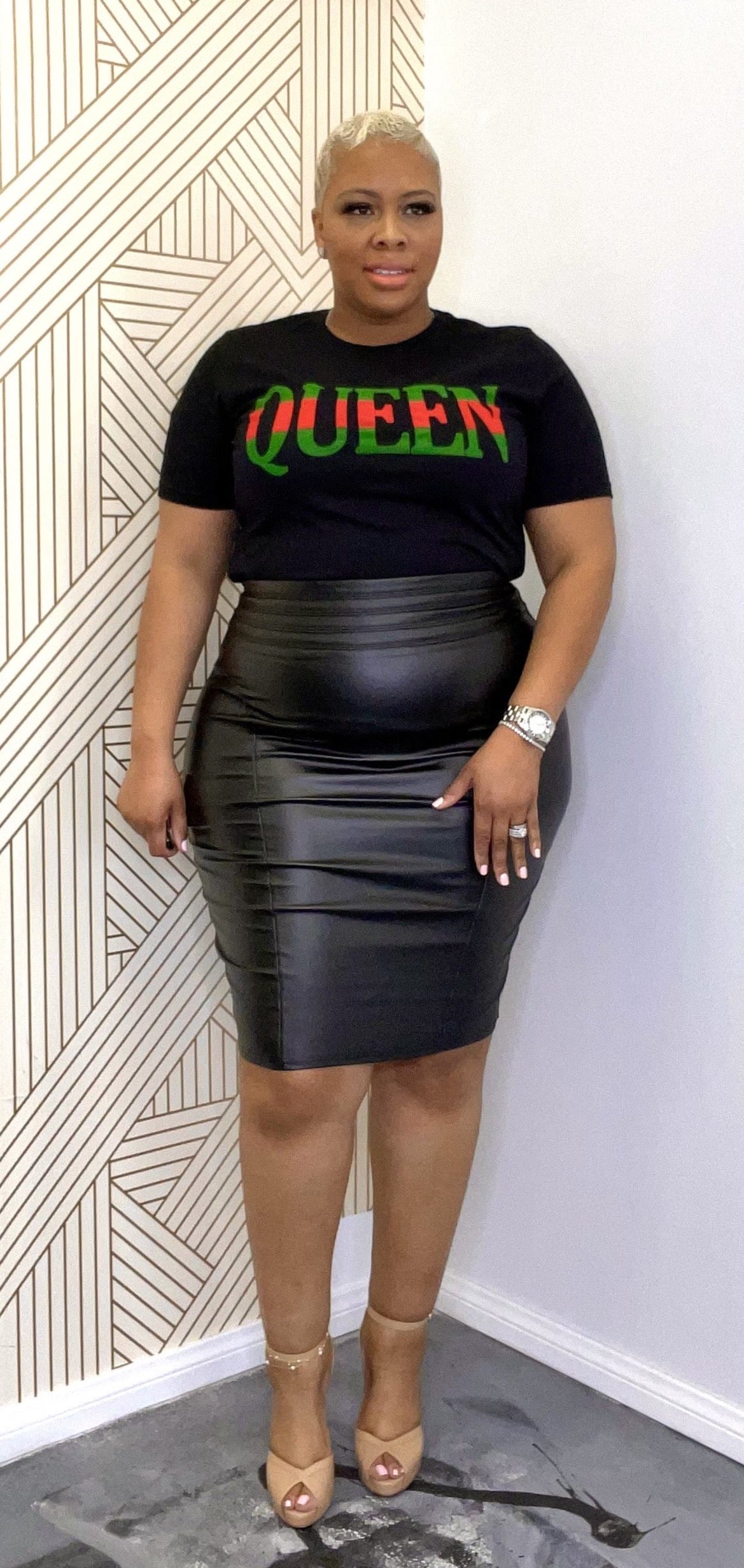 Pride | Leather Pencil Skirt